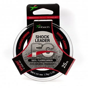 Повод. мат. флюрокарбоновый Intech FC Shock Leader  25м 1,00кг/0,123мм Прозрачный 