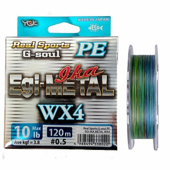 Плетеный шнур YGK G-Soul PE 0.6 Egi-Metal  150м 4,9кг/0.128 мм (Мультиколор) 