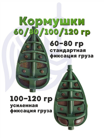 Набор неоснащенных кормушек Вектор 6 шт без пресс формы Tackle Fish Flat Method  120г