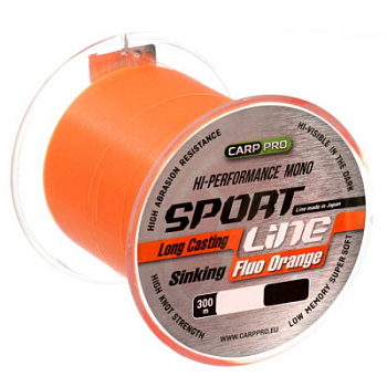 Леска Carp Pro Sport Line Fluo Orange  300м 7,4кг/0,335мм (Оранжевая) 