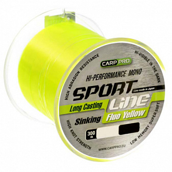 Леска Carp Pro Sport Line Fluo Yellow  1000м 7,0кг/0,31мм (Желтая) 