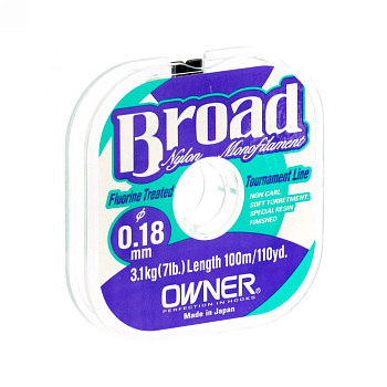 Поводочная леска Owner Broad  25м 2,7кг/0,16мм (Прозрачный) 