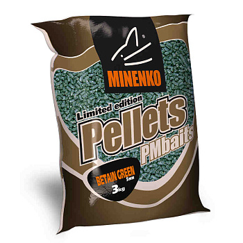 Пеллетс Minenko PMbaits Betaine Green 5мм 3 кг (Бетаин)   Зеленый