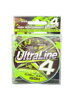 Плетеный шнур EastShark Ultra Line X4  150м 3,3 кг/0,06мм (Зеленый) 