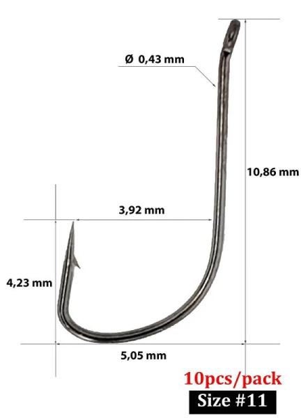 Крючки Catcher SODE  Size 11 Черный никель 1