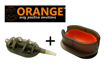 Флэт кормушка с формой Orange Carp Classic Flat Method + Method Mould 80г