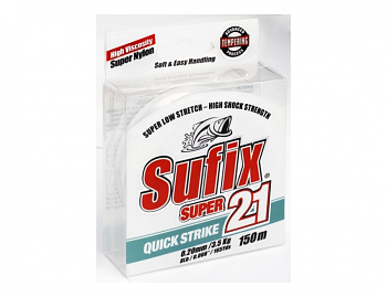 Леска Sufix Super Clear  150м 3,0кг/0,18мм (Прозрачный) 