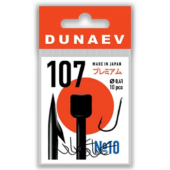 Крючки с лопаткой Dunaev Premium 107 Size 12 Черный никель 